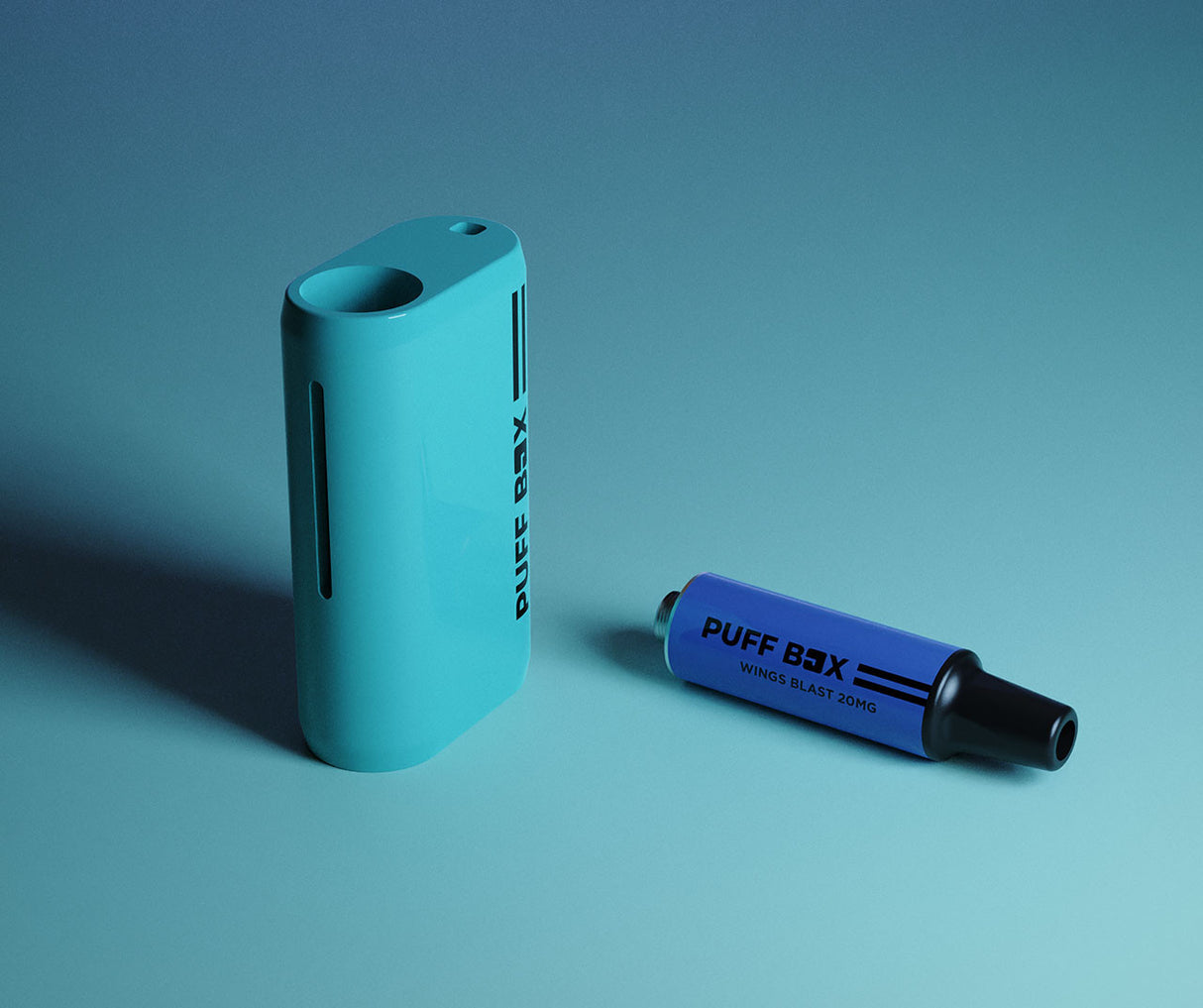 Puff Box Teal Kit & Wings Blast Refill