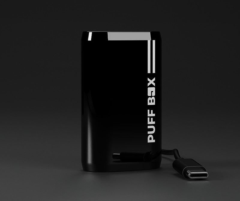 Black Puff Box Device with USB-C lead