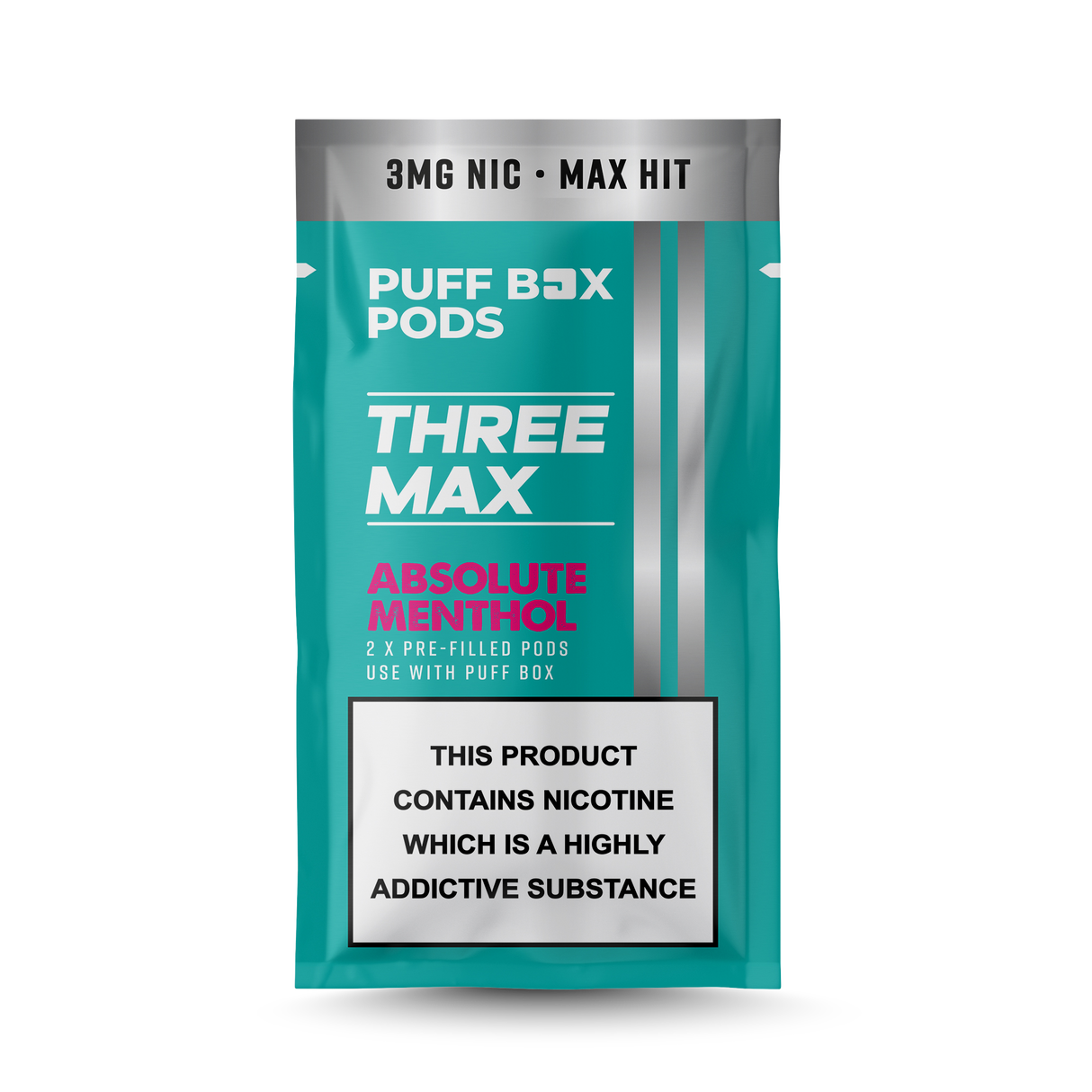 THREE MAX Refill 3mg - Twin Pack - Absolute Menthol