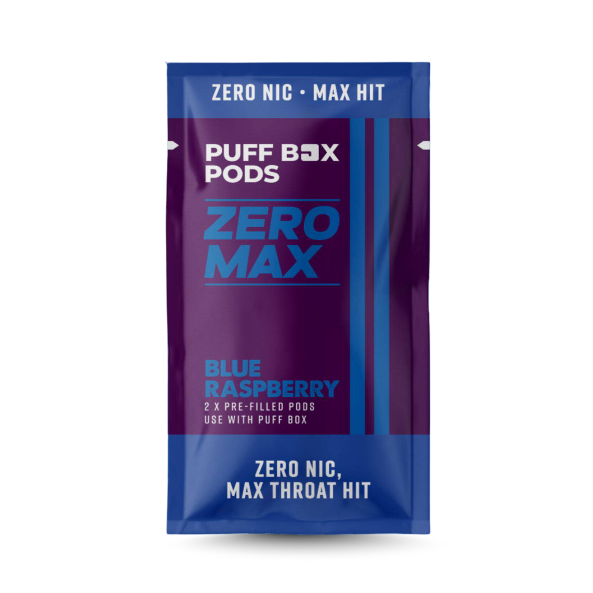 ZERO MAX twin pack of Puff Box pods, Blue Raspberry flavour