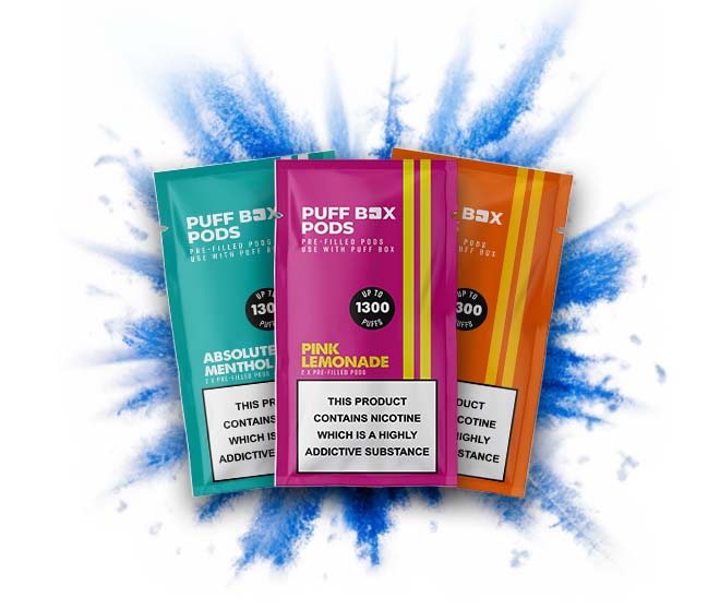 Puff Box Prefilled Refill Pods for Puff Box | JAC Vapour Puff Box Prefilled Refill Pods for Puff Box | JAC Vapour