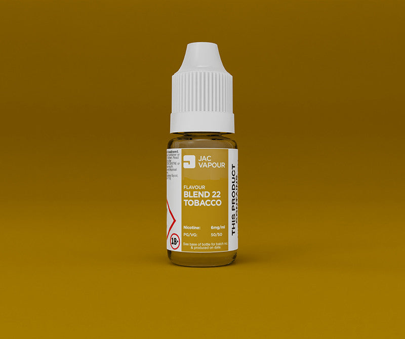 Bottle of Blend 22 Tobacco e-liquid with 50/50 base