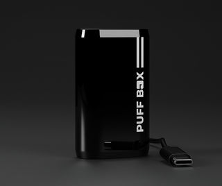 Black Puff Box Device with USB-C lead
