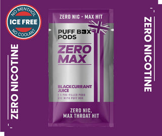 Zero Max Prefilled Pods for Puff Box - Blackcurrant Juice Nicotine Free Vape