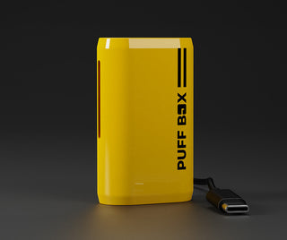 Yellow Puff Box device with USB-C