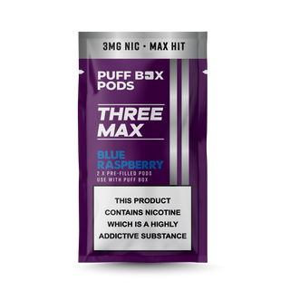THREE MAX Refill 3mg - Twin Pack - Blue Raspberry