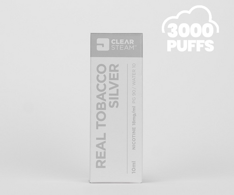 Real Tobacco Silver Vapourless E Liquid Clear Steam