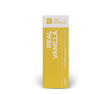 A 10ml box of JAC Vapour Real Vanilla high PG e-liquid, featuring a yellow and white packaging design with vertical text, set against a plain white background.