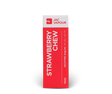 A red and white box of JAC VAPOUR Strawberry Chew VG 70% e-liquid, 10ml size, shown on a clean white background with a soft shadow.
