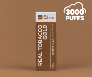 Real Tobacco Gold Premium E Liquid 3000 Puffs