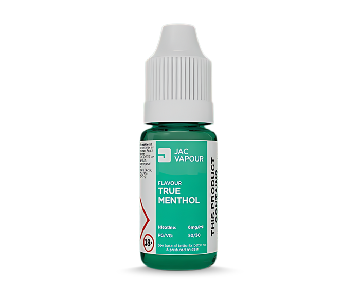 True Menthol e-liquid bottle 10ml white green and white label