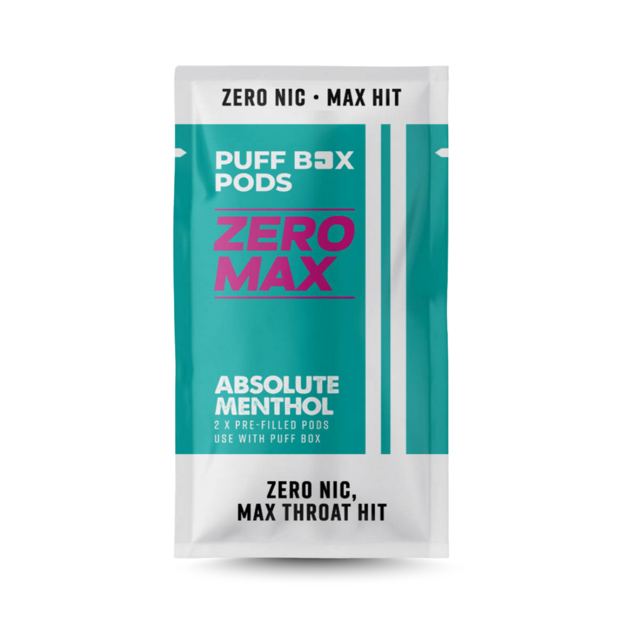 Absolute Menthol flavour ZERO MAX prefilled pods for Puff Box