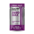 Puff Box Pods Zero Max packaging in purple and grey design with Union Jack, Blackcurrant Juice flavour
