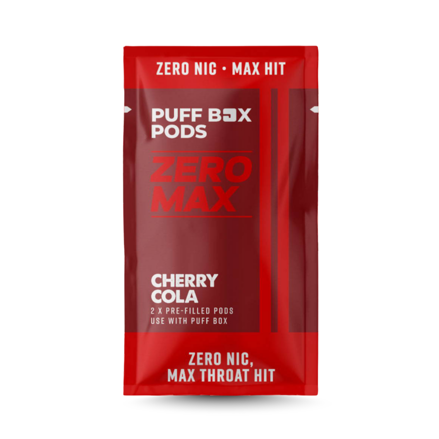 Twin pack of ZERO MAX prefilled pods in Cherry Cola flavour