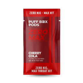 Twin pack of ZERO MAX prefilled pods in Cherry Cola flavour