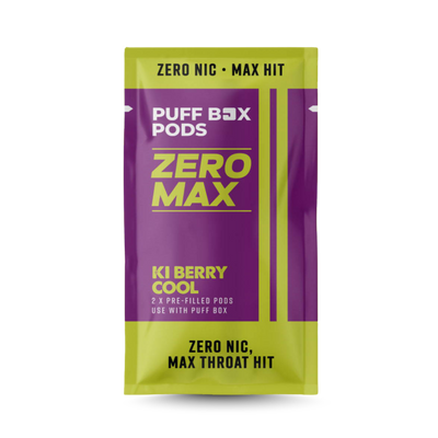 Twin pack of ZERO MAX prefilled pods for Puff Box, Ki Berry Cool flavour